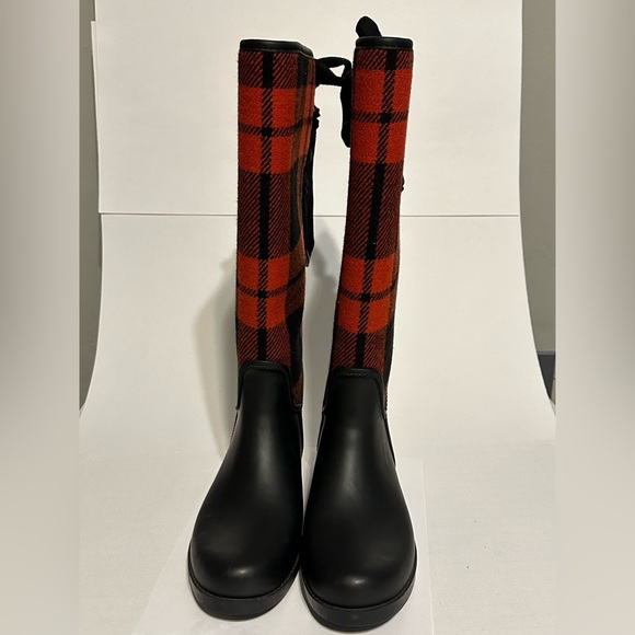 Coach tristee plaid rainboots size 8 - Picture 2 of 7